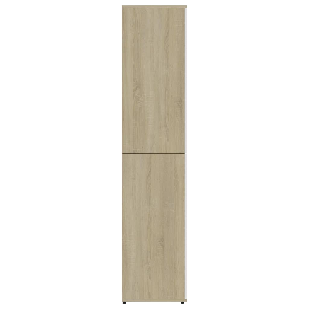 Mueble zapatero blanco y roble 80x39x178 cm vidaXL