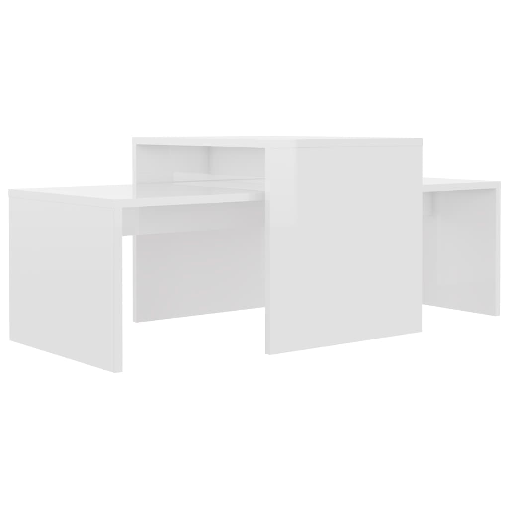 Mesa de centro madera blanco brillo 100x48x40 cm vidaXL