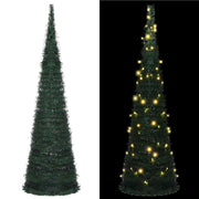 Árbol de navidad emergente preiluminado con luces verde 150 cm v7920 Vetonek