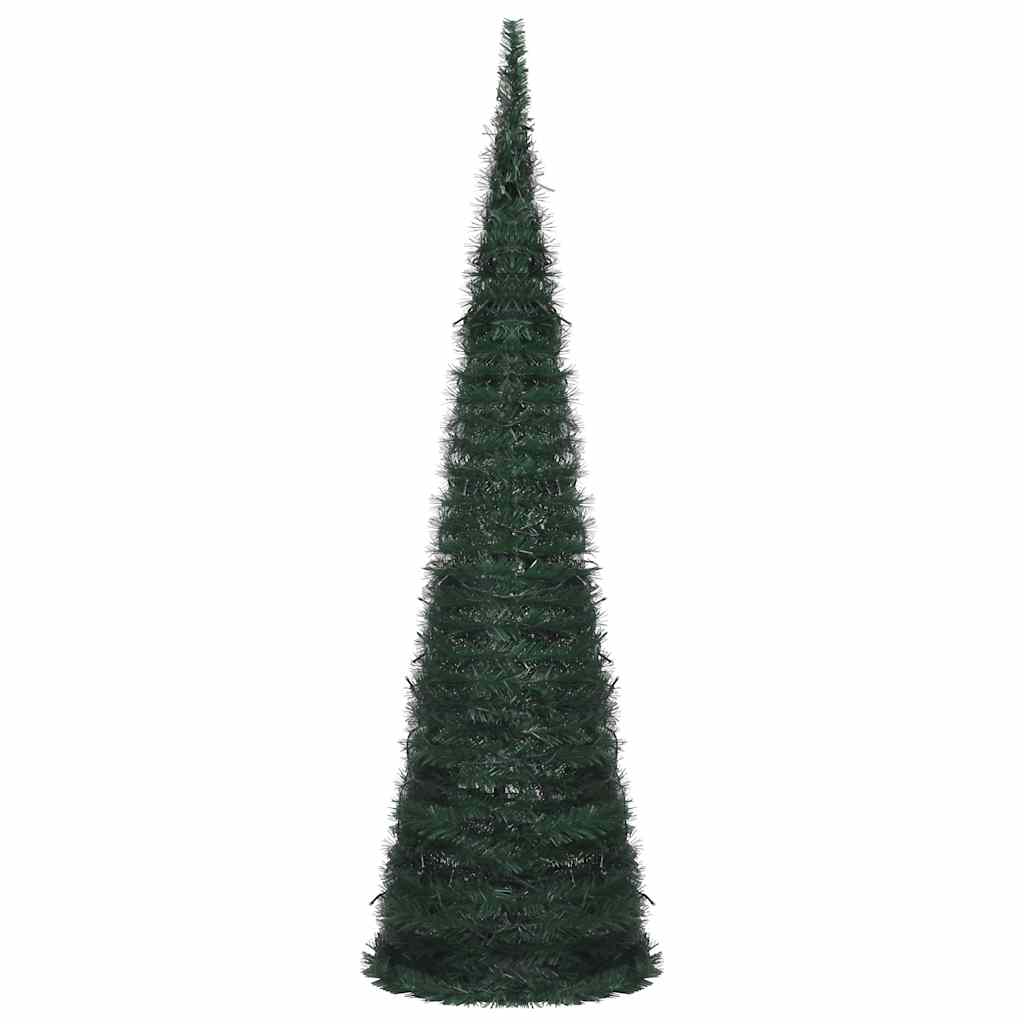 Árbol de navidad emergente preiluminado con luces verde 150 cm v7920 - Vetonek