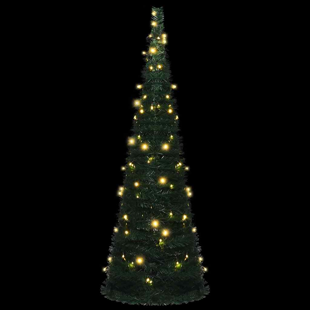 Árbol de navidad emergente preiluminado con luces verde 180 cm v7937 - Vetonek