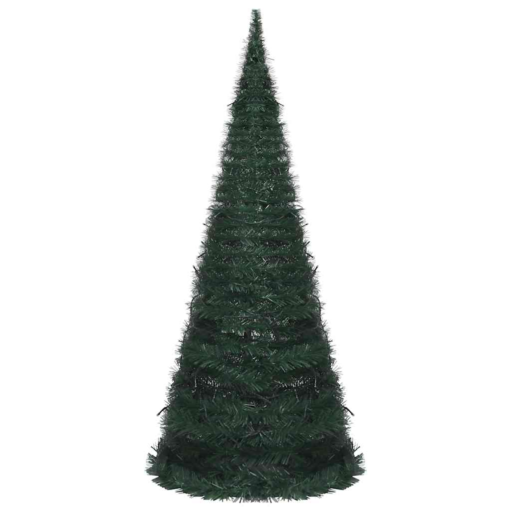 Árbol de navidad emergente preiluminado con luces verde 210 cm v7944 Vetonek