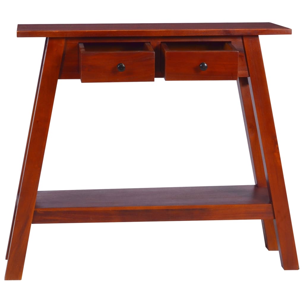 Mesa consola clásica de madera maciza caoba marrón 90x30x75cm - Vetonek