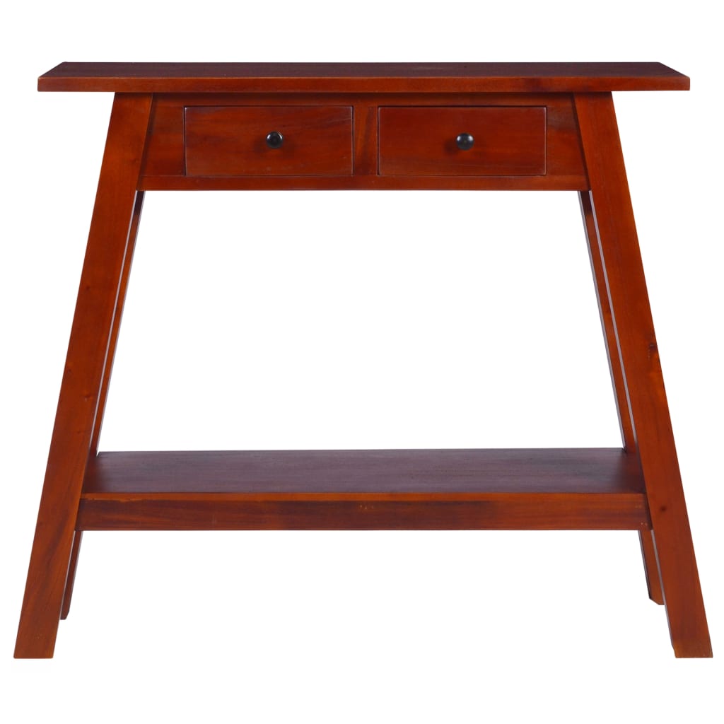 Mesa consola clásica de madera maciza caoba marrón 90x30x75cm - Vetonek