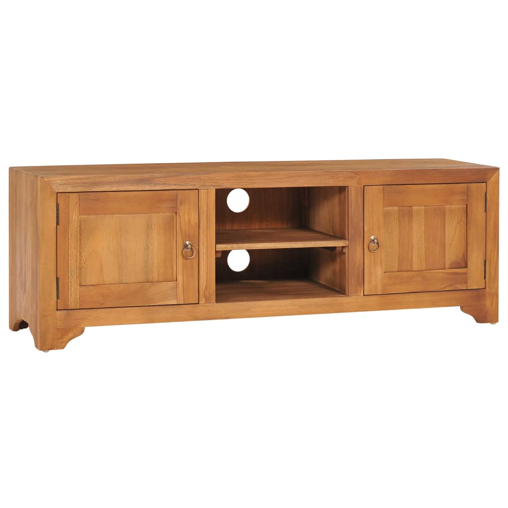 Vetonek Mueble para la TV madera de teca maciza 115x30x40 cm