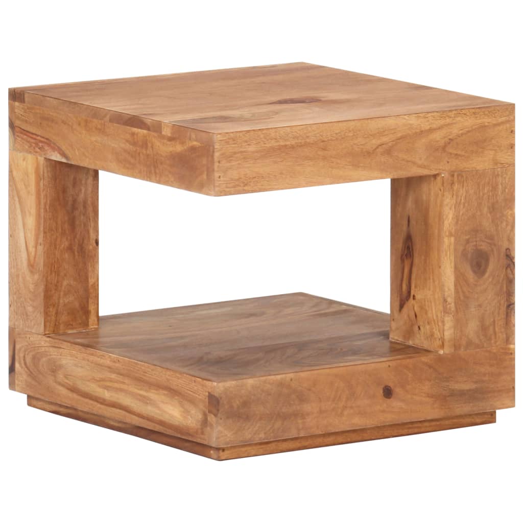 Vetonek Mesa de centro de madera maciza de acacia 45x45x40 cm