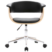 Sillas de comedor giratorias 6 unidades cuero sintético negro v3242 - Vetonek