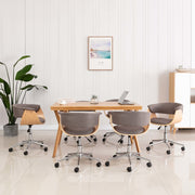 Sillas de comedor giratorias 6 unidades tela color gris taupe v3303 Vetonek