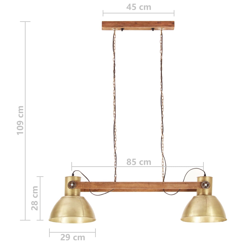 Làmpada de penjoll industrial 25 W Brass 109 cm e27