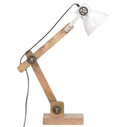 Lámpara de mesa industrial redonda blanca 58x18x90 cm e27 v4386 - Vetonek