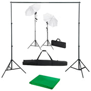 Kit estudio fotográfico con telón de fondo, lámparas y paraguas v7745 Vetonek