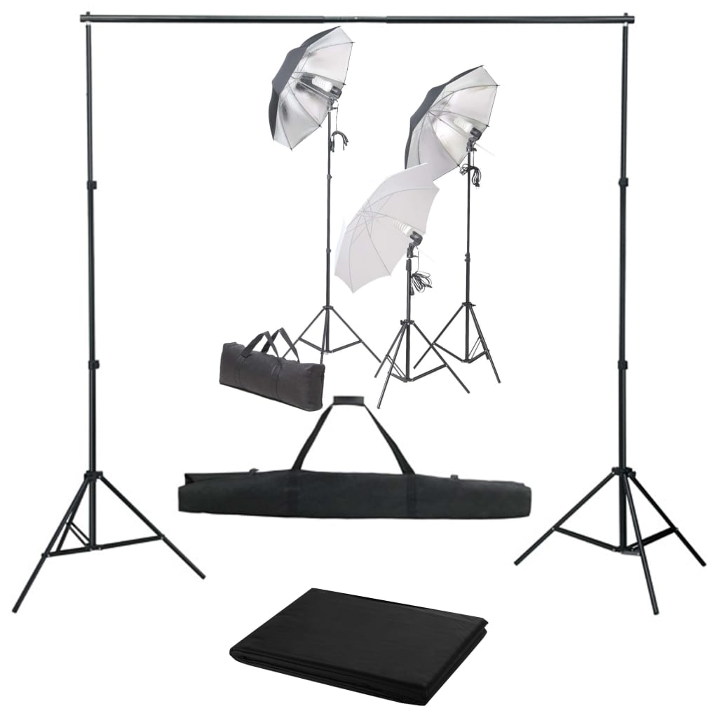 Vetonek Kit de estudio fotográfico con set de luces y fondo