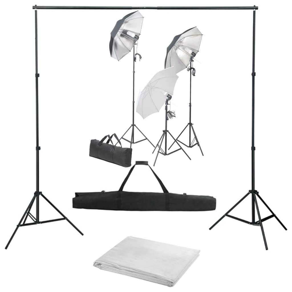 Kit de estudio fotográfico con set de luces y fondo V8094 Vetonek