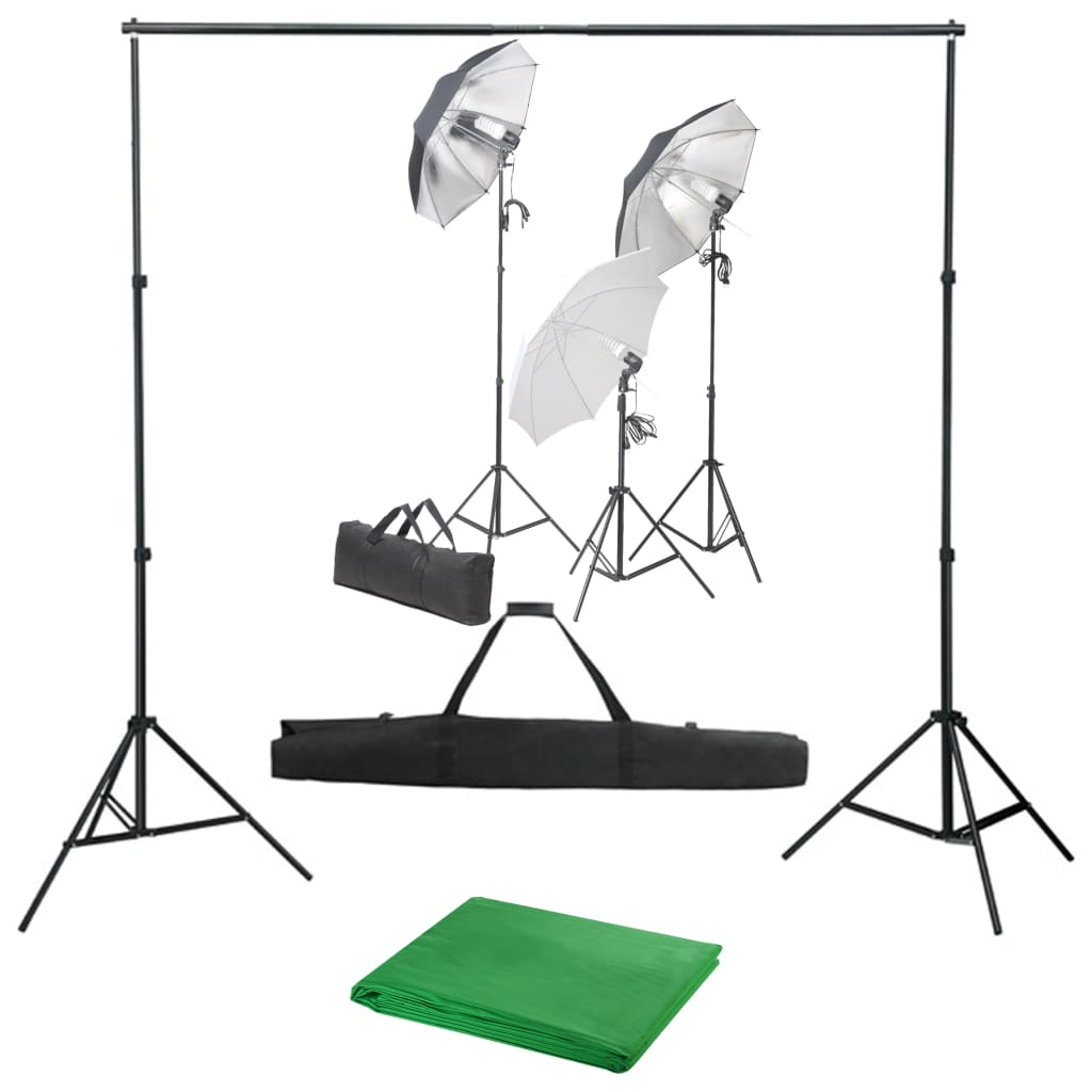 Vetonek Kit de estudio fotográfico con set de luces y fondo