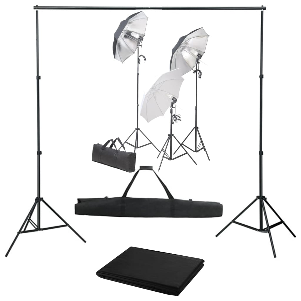 Kit de estudio fotográfico con set de luces y fondo V8117 Vetonek