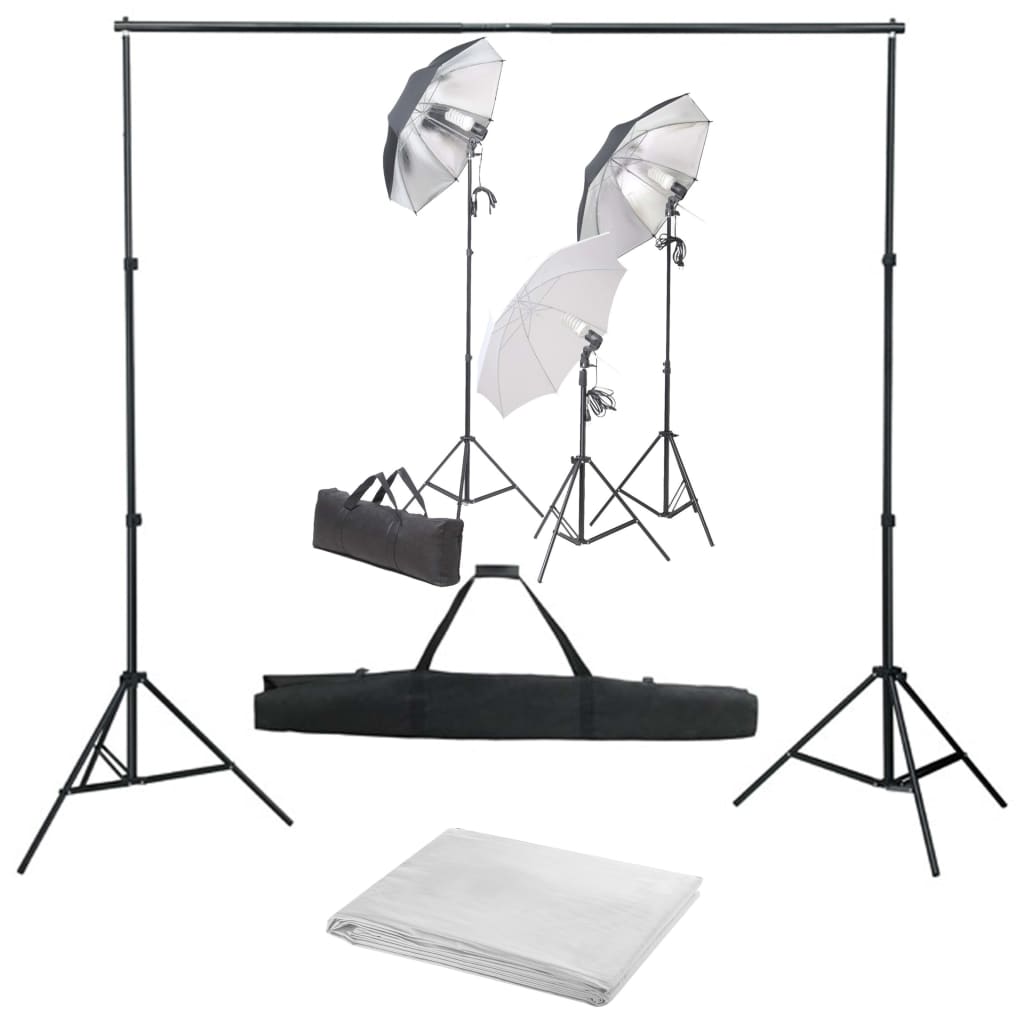 Kit de estudio fotográfico con set de luces y fondo V8124 Vetonek