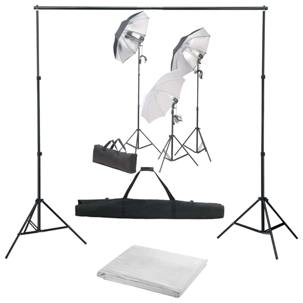 Vetonek Kit de estudio fotográfico con set de luces y fondo