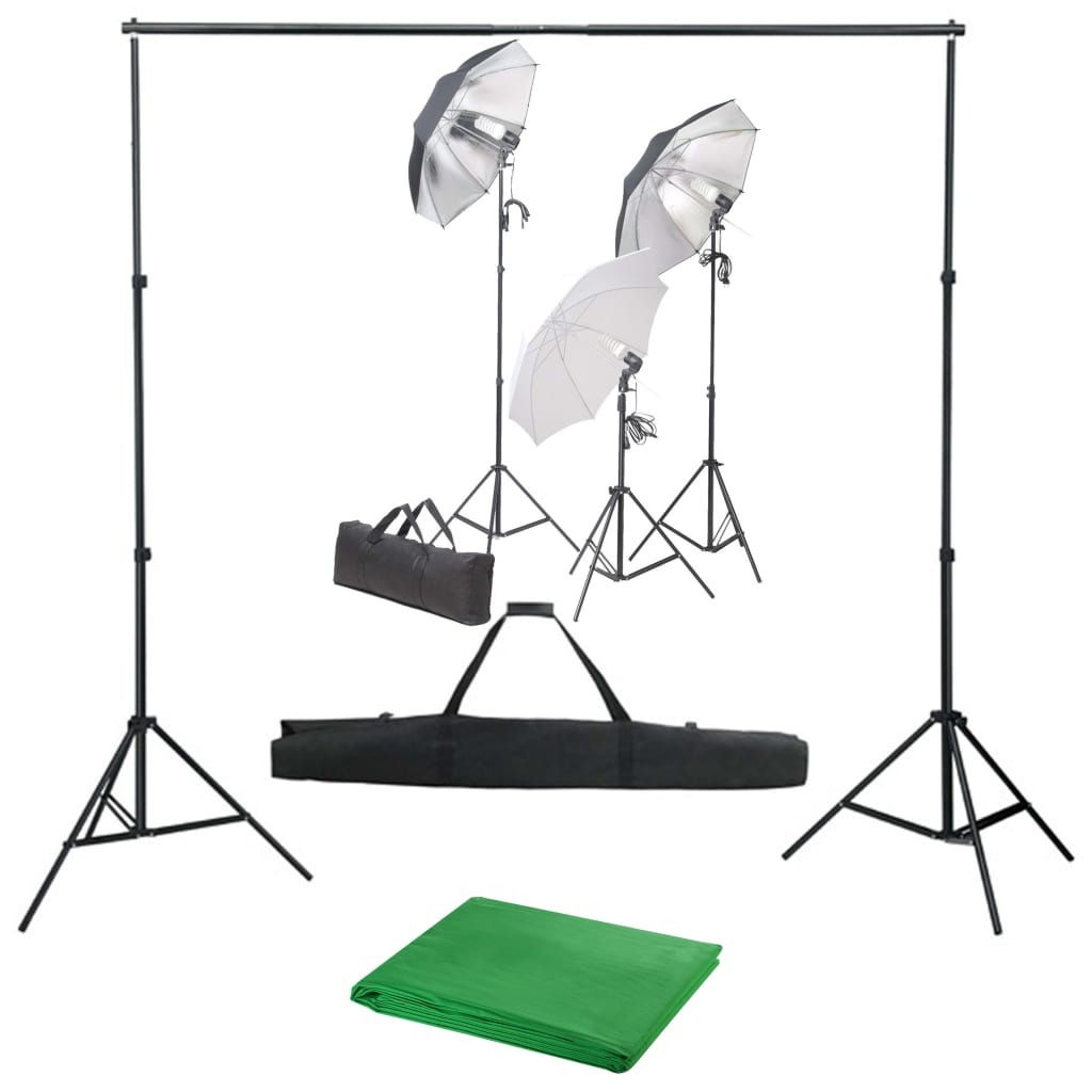 Vetonek Kit de estudio de fotografía con set de luces y fondo