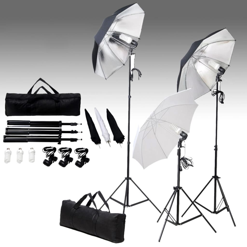 Vetonek Kit de estudio fotografía con set de luces y fondo