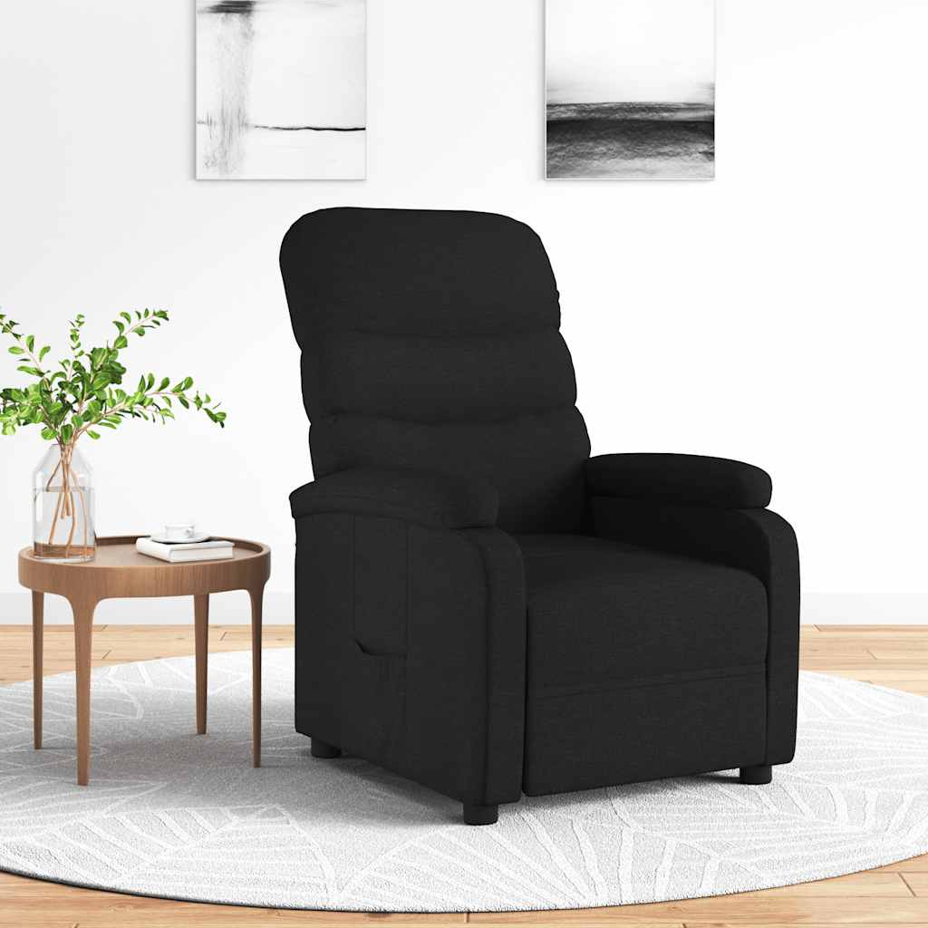 Vetonek Sillón reclinable de tela negro