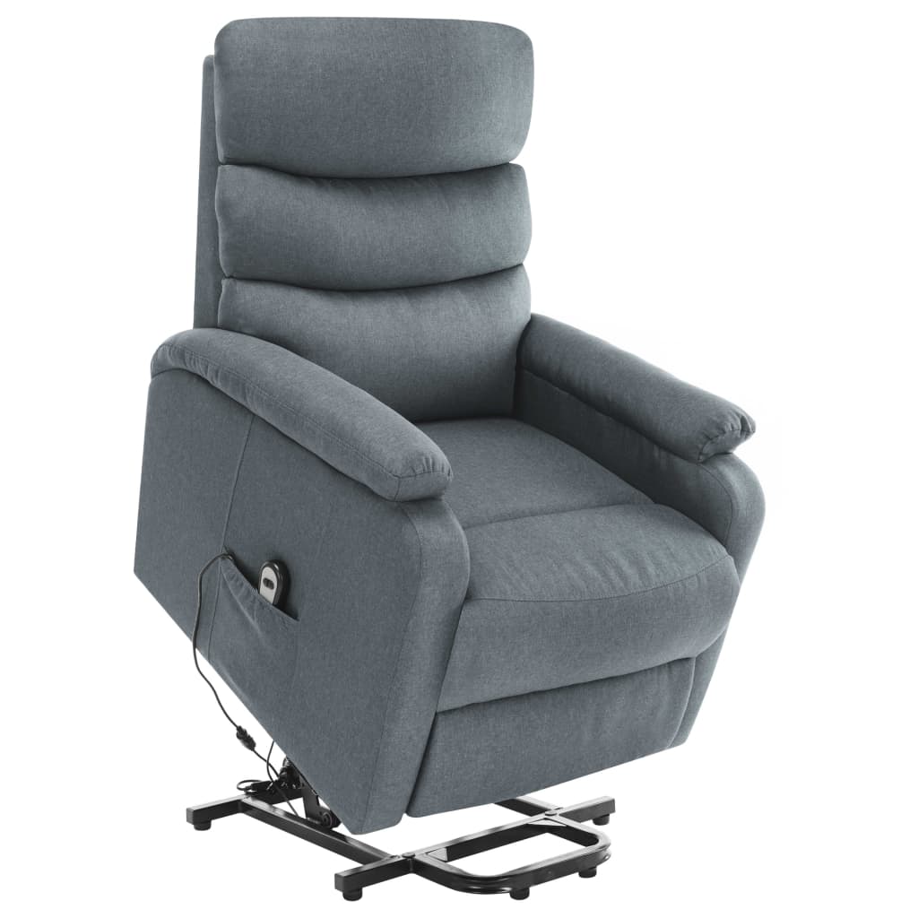 Vetonek Sillón de masaje elevable tela gris claro