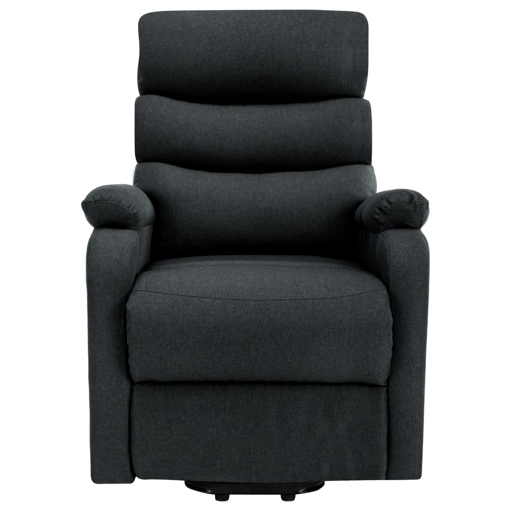 Sillón de masaje elevable tela gris oscuro vidaXL