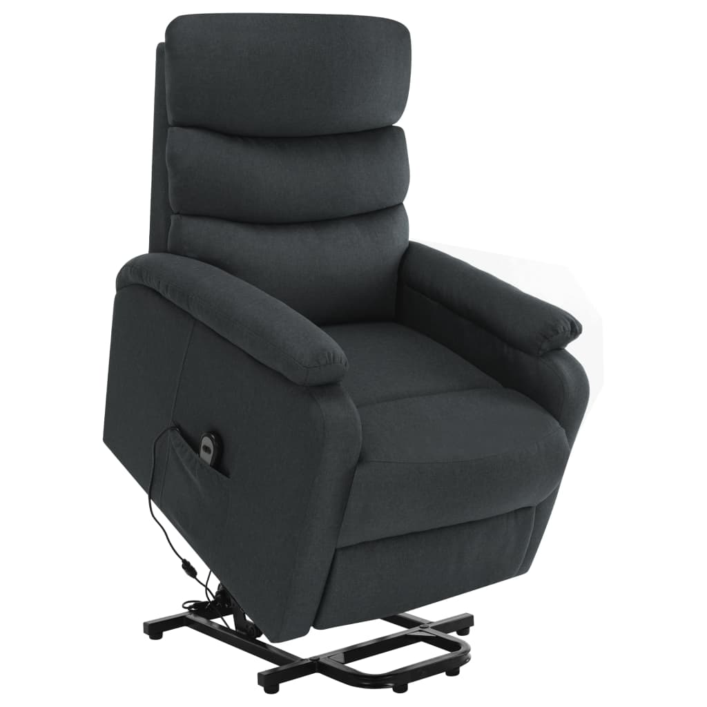 Vetonek Sillón de masaje elevable tela gris oscuro