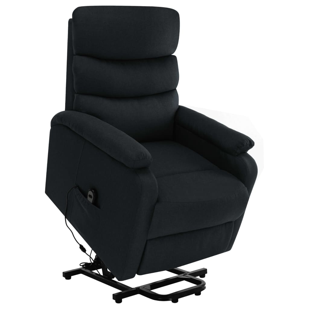 Vetonek Sillón de masaje elevable tela negro