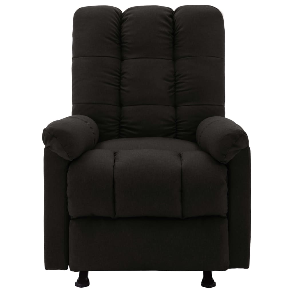 Sillón de masaje reclinable de tela negro vidaXL