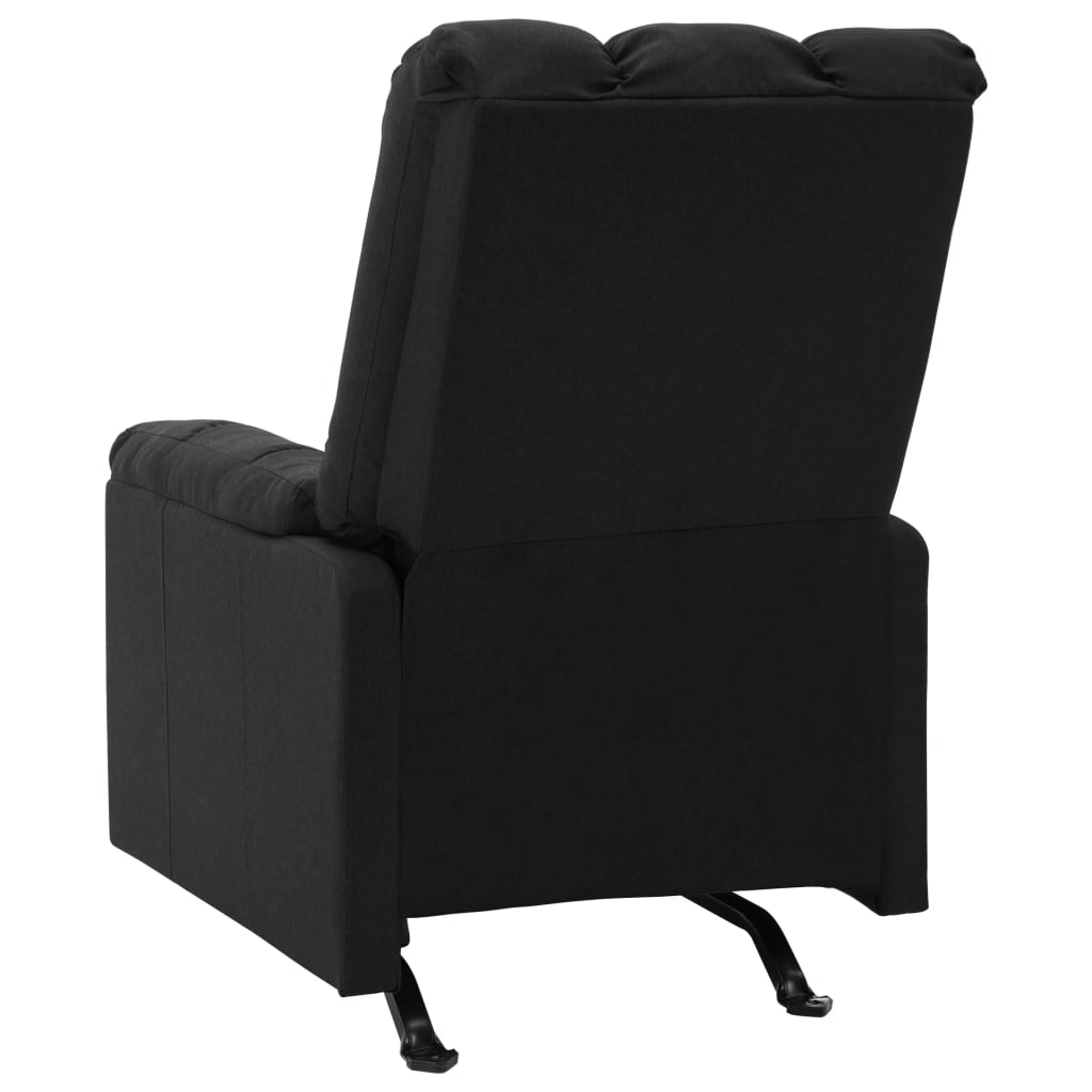 Sillón de masaje reclinable de tela negro vidaXL