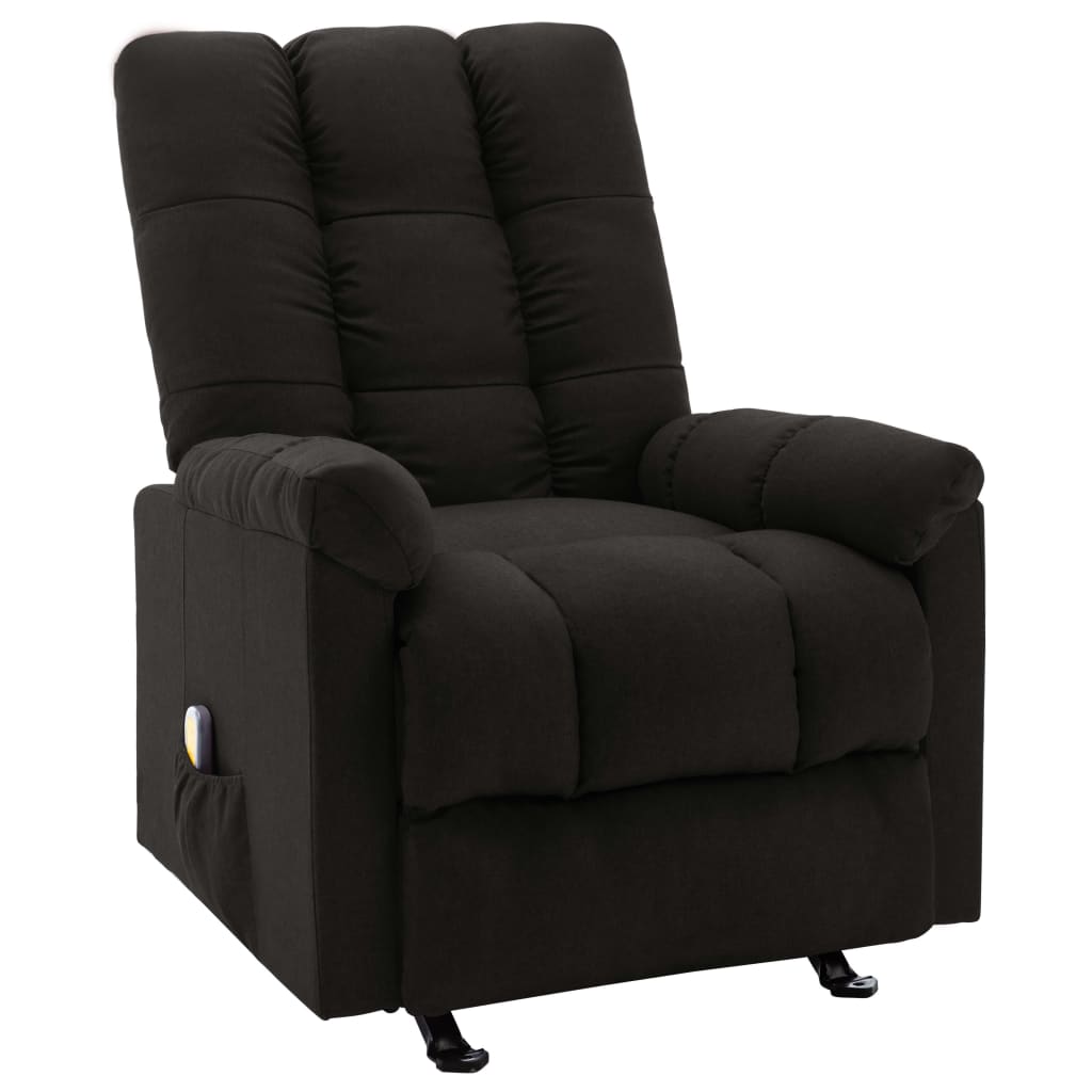 Vetonek Sillón de masaje reclinable de tela negro