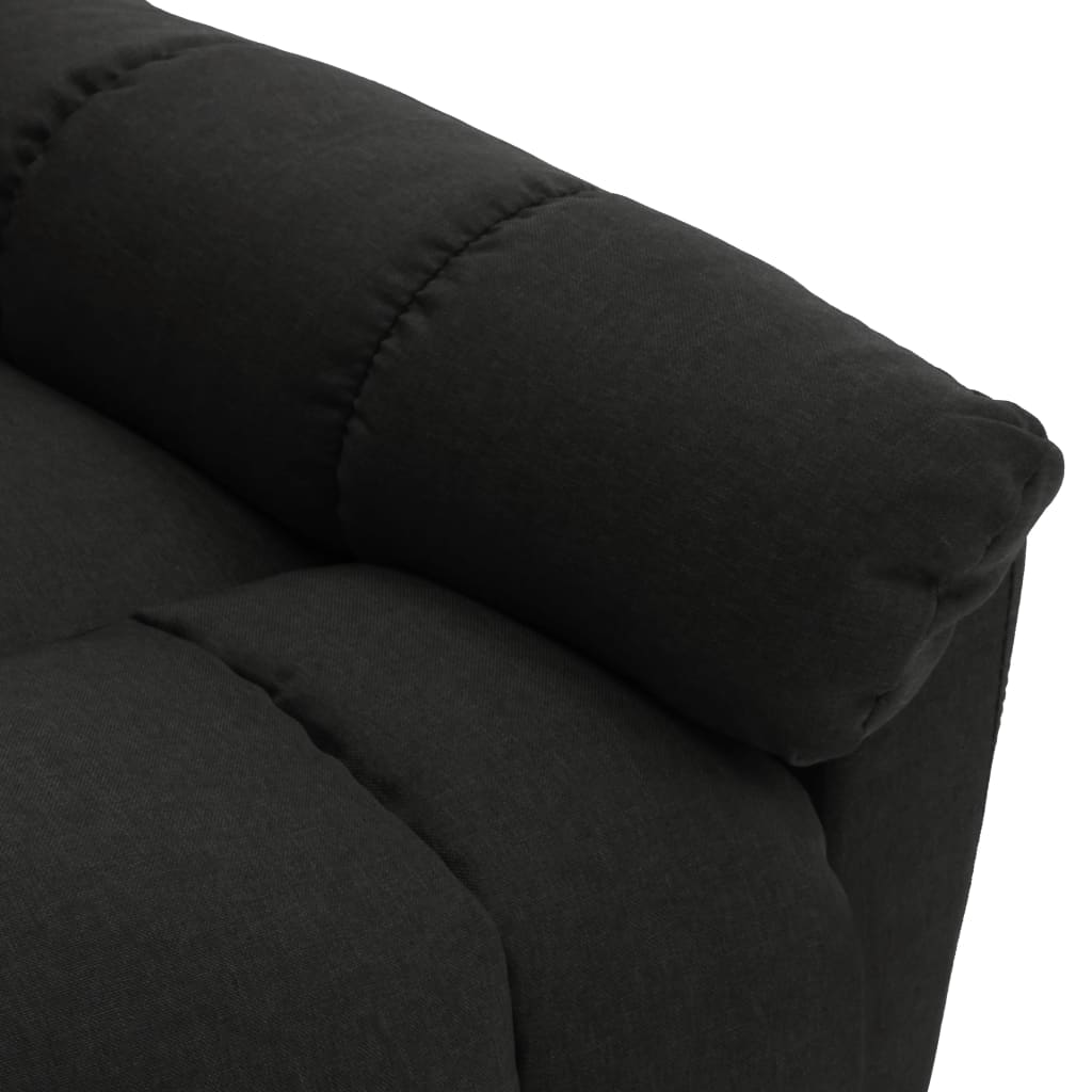 Sillón de masaje reclinable de tela negro vidaXL