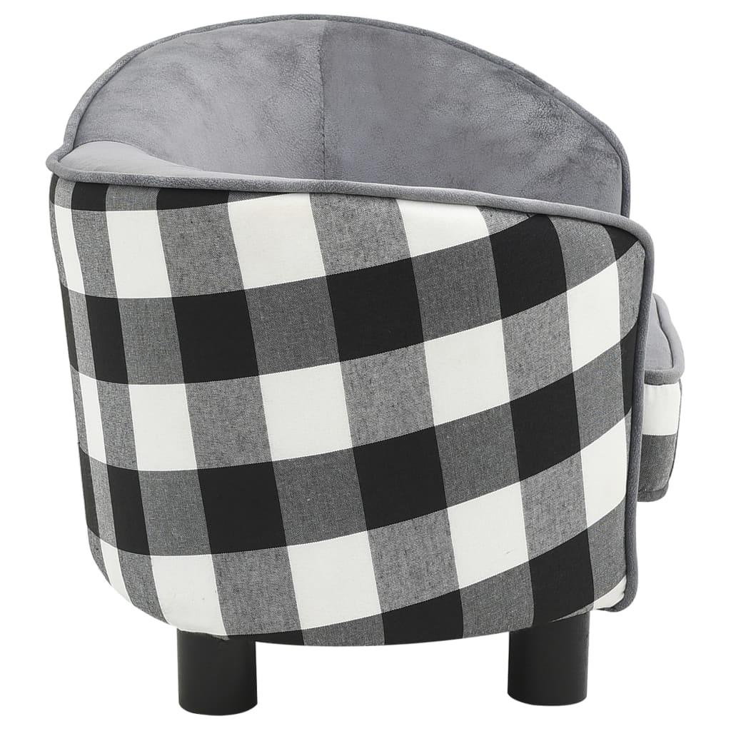 Sofá para perro felpa gris 68x38x38 cm - Vetonek