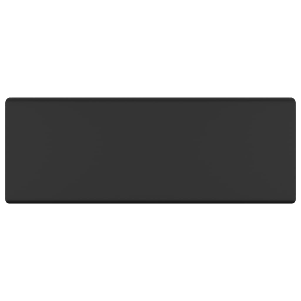 Vetonek Lavabo lujoso cuadrado rebosadero cerámica negro mate 41x41 cm