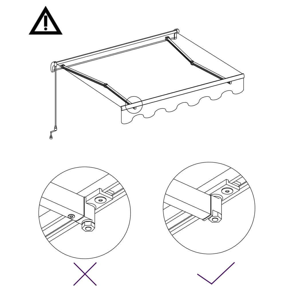 Toldo manual retráctil azul y blanco 300x250 cm vidaXL