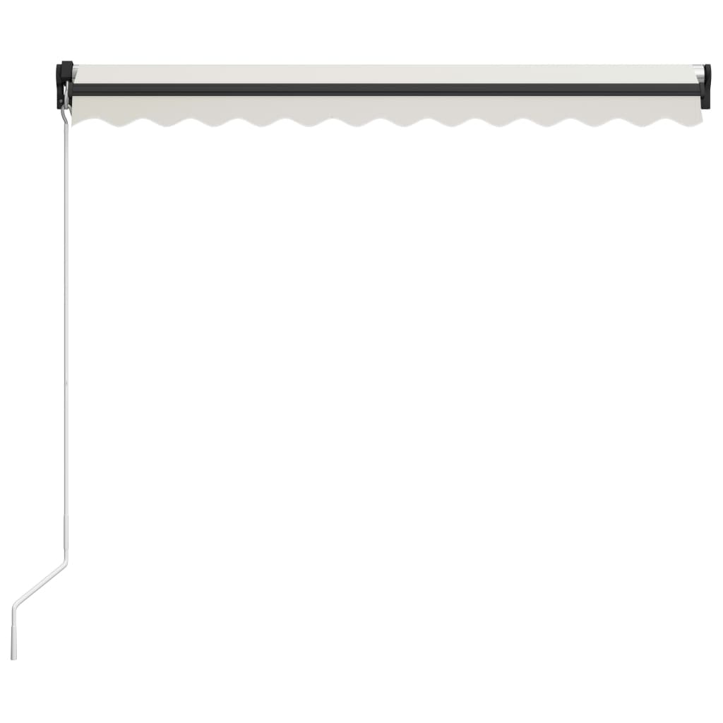 Toldo manual retráctil color crema 300x250 cm vidaXL