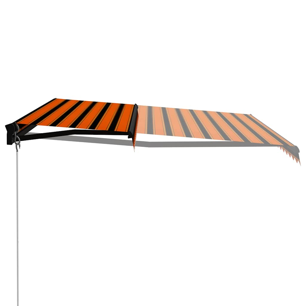 Toldo manual retráctil naranja y marrón 400x300 cm vidaXL