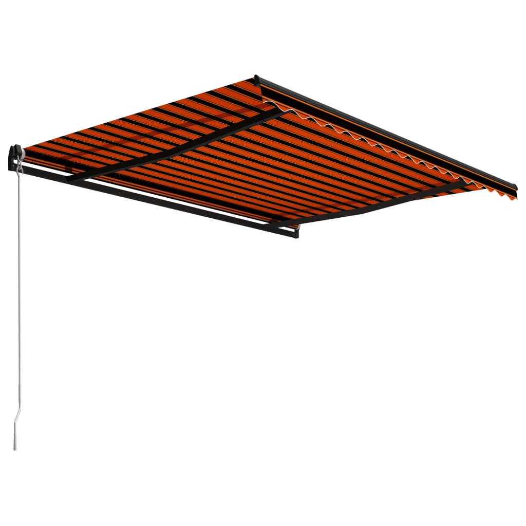 Toldo manual retráctil naranja y marrón 400x300 cm vidaXL