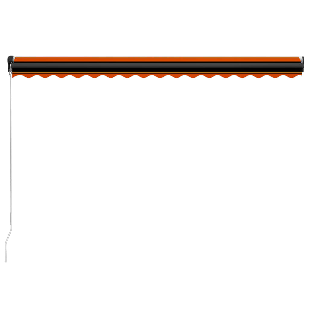 Toldo manual retráctil naranja y marrón 400x300 cm vidaXL