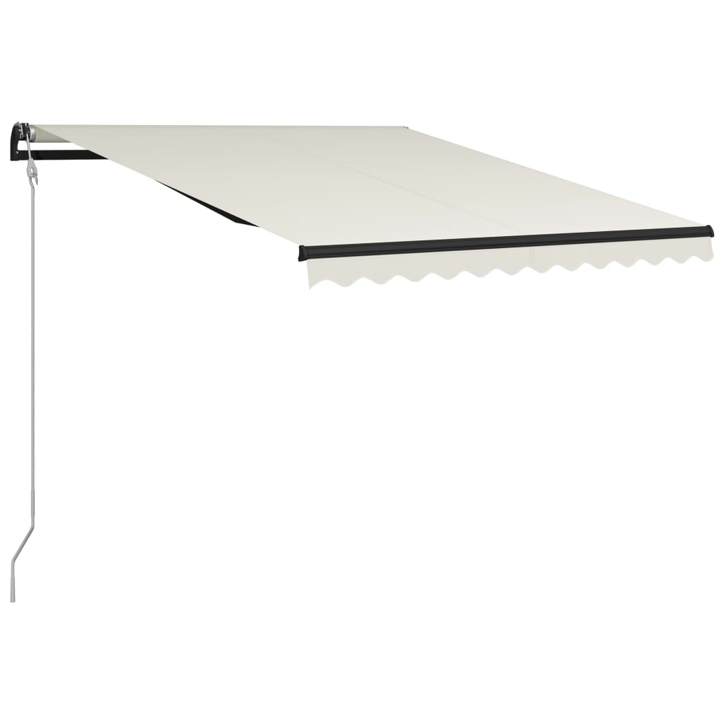 Toldo retráctil automático crema 300x250 cm vidaXL