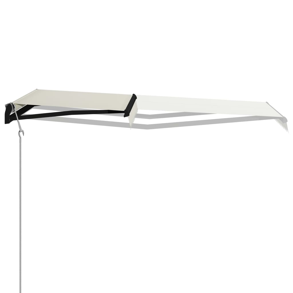 Toldo retráctil automático crema 300x250 cm vidaXL