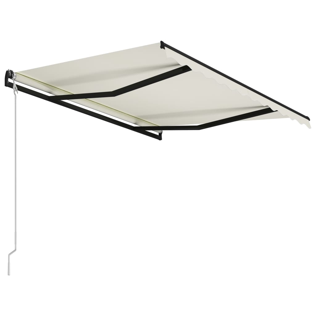 Toldo retráctil automático crema 300x250 cm vidaXL