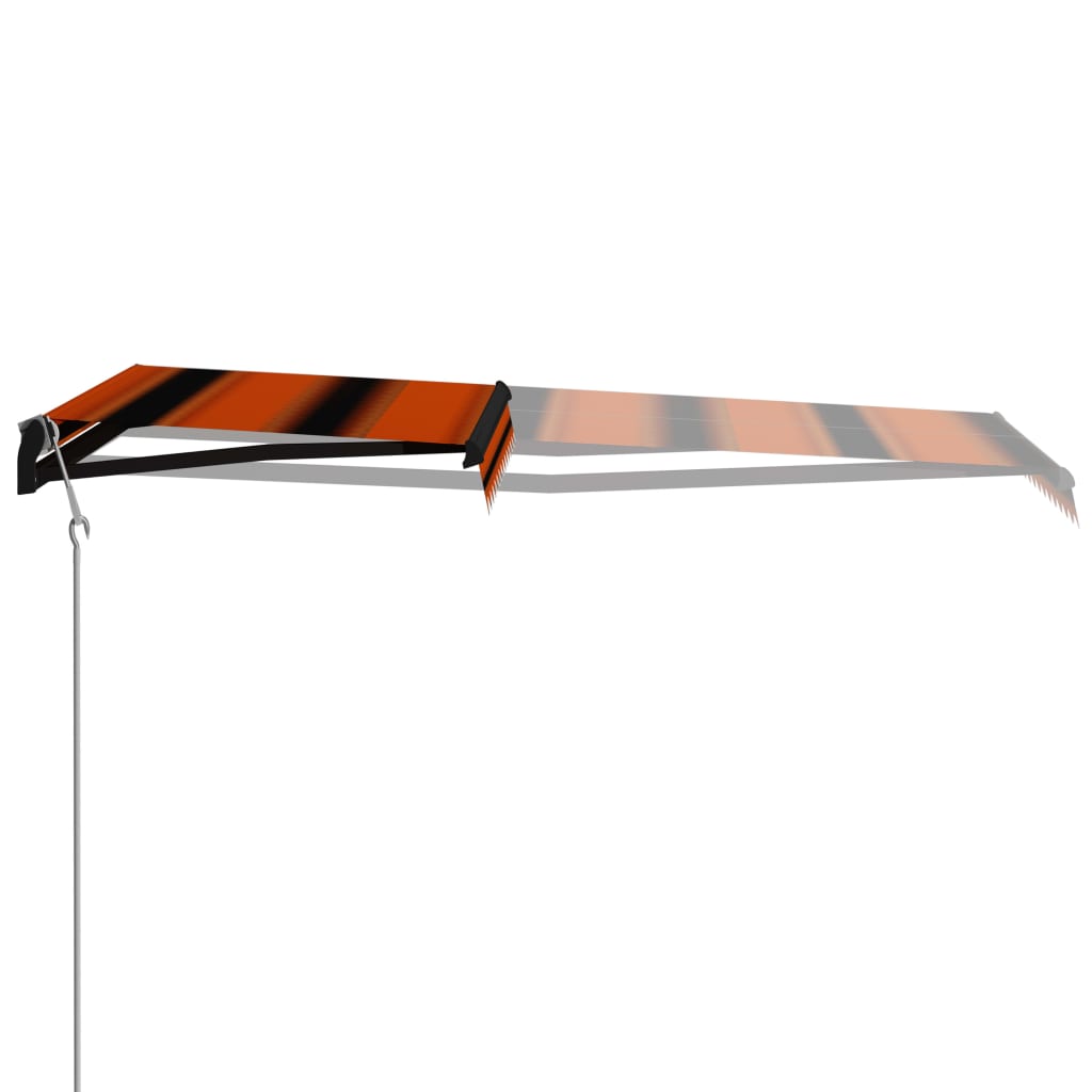 Toldo automático retráctil naranja y marrón 300x250 cm vidaXL