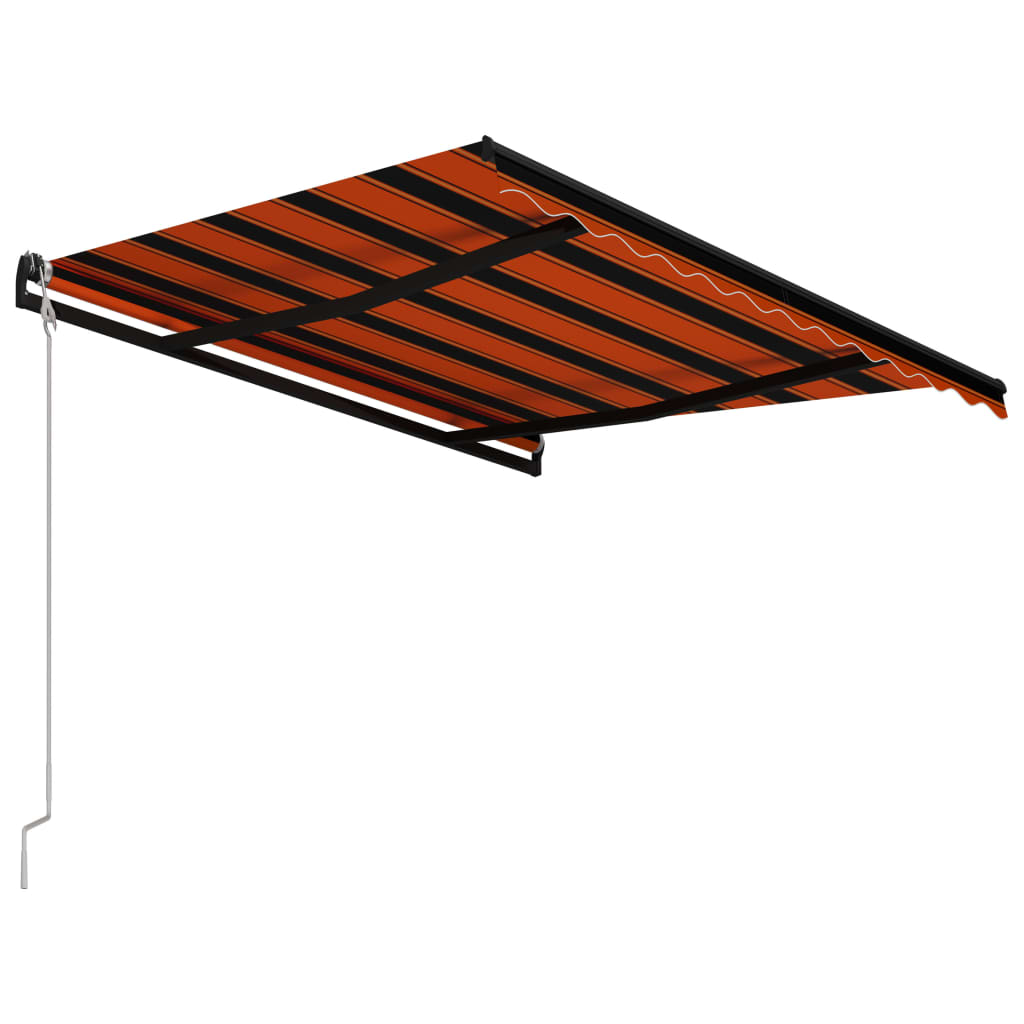 Toldo automático retráctil naranja y marrón 300x250 cm vidaXL