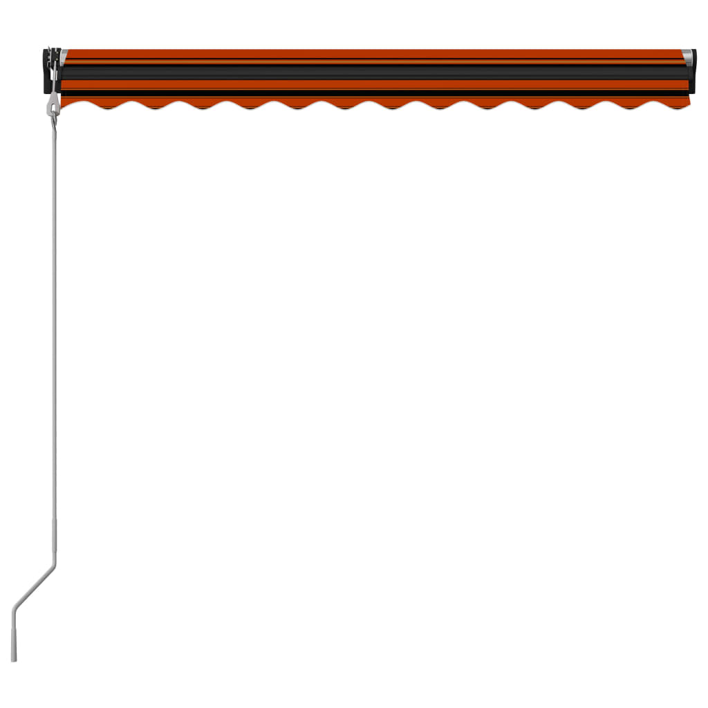 Toldo automático retráctil naranja y marrón 300x250 cm vidaXL