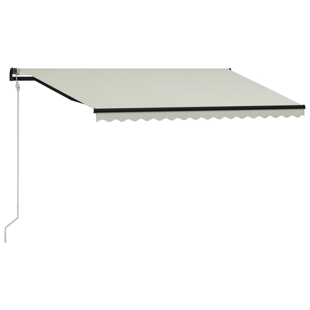 Toldo automático retráctil color crema 400x300 cm vidaXL