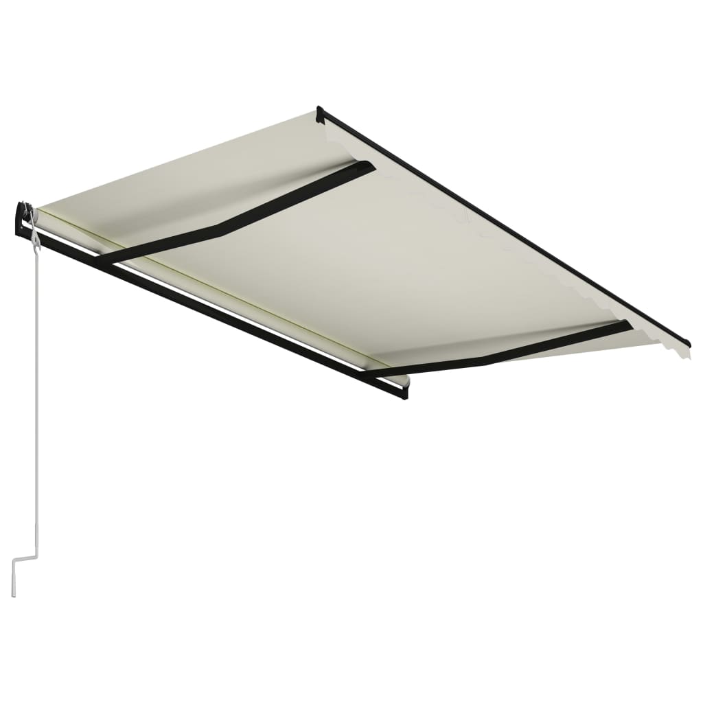 Toldo automático retráctil color crema 400x300 cm vidaXL