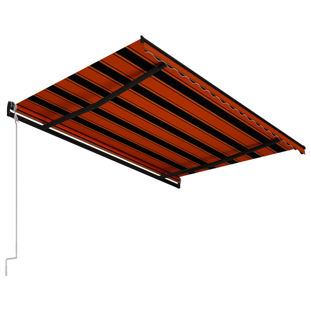 Toldo automático retráctil naranja y marrón 400x300 cm vidaXL