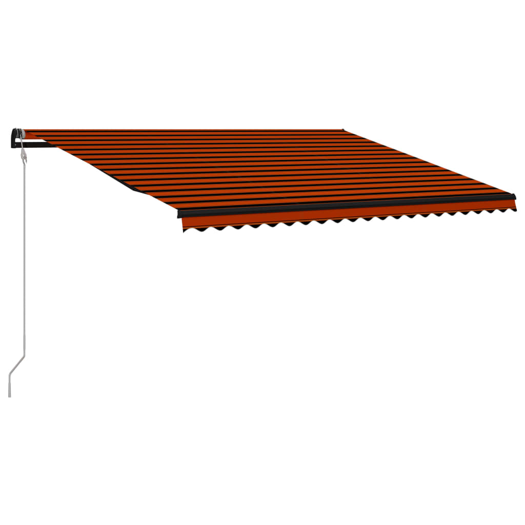 Toldo retráctil automático naranja y marrón 500x300 cm vidaXL