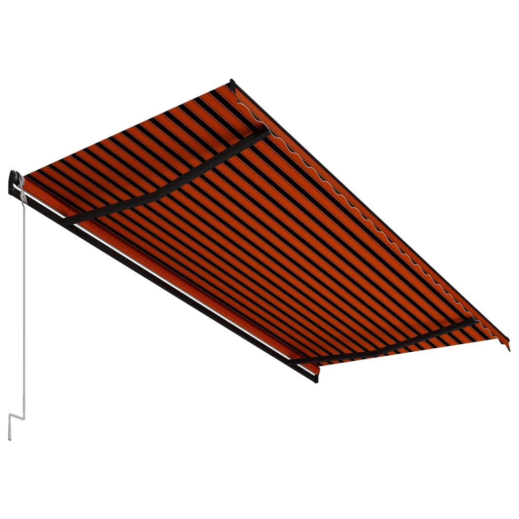 Toldo retráctil automático naranja y marrón 500x300 cm vidaXL